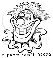 Black And White Happy Smiling Clown