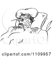 Clipart Black And White Sick Australian Goanna Lizard Royalty Free Vector Illustration by Dennis Holmes Designs