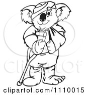 Poster, Art Print Of Black And White Aussie Koala With Injuries