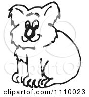 Clipart Black And White Aussie Koala Royalty Free Vector Illustration