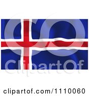 Clipart Crumpled Iceland Flag Royalty Free Vector Illustration