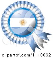 Shiny Argentina Flag Rosette Bowknots Medal Award