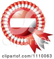 Shiny Austrian Flag Rosette Bowknots Medal Award