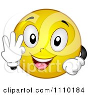 Clipart Yellow Smiley Gesturing Whatever Royalty Free Vector Illustration