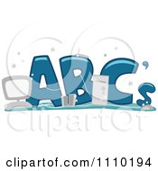 Clipart Alphabet Computer Items With ABCs Royalty Free Vector Illustration