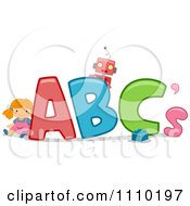Clipart Alphabet Toys With ABCs Royalty Free Vector Illustration