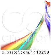 Clipart Rainbow Fractal Of Colorful Swooshes On White With Copyspace Royalty Free CGI Illustration by Arena Creative #COLLC1110233-0094