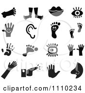 Clipart Black And White Anatomy Icons Royalty Free Vector Illustration by Prawny