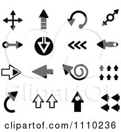 Clipart Black And White Arrow Icons Royalty Free Vector Illustration