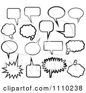 Poster, Art Print Of Black And White Thought And Word Balloon Icons