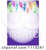 Poster, Art Print Of Happy Alien Balloons With Copyspace On Purple
