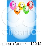 Poster, Art Print Of Happy Party Balloons And Copyspace On Blue