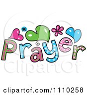 Poster, Art Print Of Colorful Sketched Prayer Text