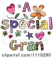 Colorful Sketched A Special Gran Text