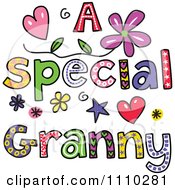 Colorful Sketched A Special Granny Text