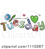 Colorful Sketched Tuesday Text