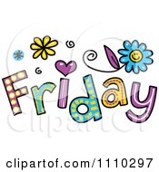 Poster, Art Print Of Colorful Sketched Friday Text