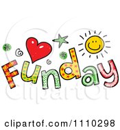 Poster, Art Print Of Colorful Sketched Funday Text
