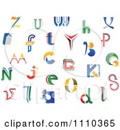 Poster, Art Print Of Abstract Colorful Letters A Through Z 7