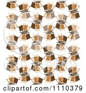 Poster, Art Print Of Seamless Background Pattern Of Chocolate Bars And Coffee Cups