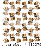 Seamless Background Pattern Of Chocolate Bars And Coffee Cups