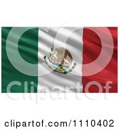 Poster, Art Print Of 3d Waving Flag Of Mexico Rippling And Waving