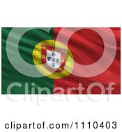 3d Waving Flag Of Portugal Rippling And Waving