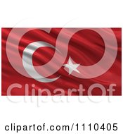 Poster, Art Print Of 3d Waving Flag Of Turkey Rippling And Waving