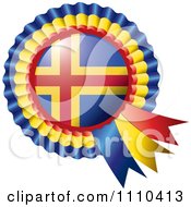 Shiny Aland Flag Rosette Bowknots Medal Award