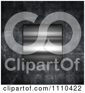 Clipart 3d Silver Metal Plaque On Textured Metal Royalty Free CGI Illustration
