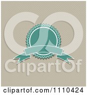 Retro Turquoise Quality Assurance Badge Over Polka Dots