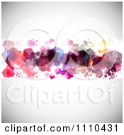 Poster, Art Print Of Colorful Transparent Hexagons Floating With Copyspace On Shaded Gray