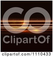 Clipart Streaks Of Orange Light On Black Royalty Free Vector Illustration
