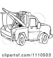 Poster, Art Print Of Black And White Towing Truck