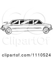 Poster, Art Print Of Black And White Stretch Limousine