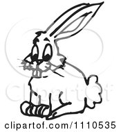Clipart Black And White Rabbit Royalty Free Vector Illustration