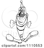 Clipart Black And White Clown Fish 2 Royalty Free Vector Illustration