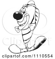 Clipart Black And White Clown Fish 1 Royalty Free Vector Illustration