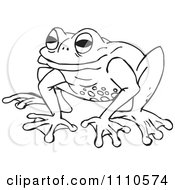 Clipart Black And White Frog Royalty Free Illustration
