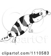 Clipart Black And White Aussie Lizard Royalty Free Vector Illustration
