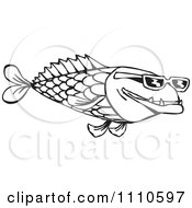 Poster, Art Print Of Black And White Fish Wearing Sunglasses