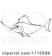 Poster, Art Print Of Black And White Marlin Fish