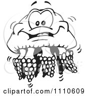 Poster, Art Print Of Black And White Happy Jellyfish