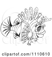 Poster, Art Print Of Black And White Lion Fish