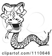 Clipart Black And White Snake Royalty Free Vector Illustration