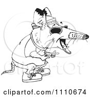 Clipart Black And White Aussie Bandicoot Royalty Free Vector Illustration