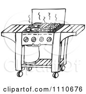 Poster, Art Print Of Black And White Gas Bbq Grill