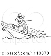 Poster, Art Print Of Black And White Boating Turtle
