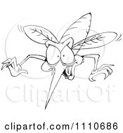 Clipart Black And White Evil Mosquito Royalty Free Vector Illustration by Dennis Holmes Designs