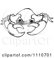 Clipart Black And White Crab Royalty Free Vector Illustration by Dennis Holmes Designs